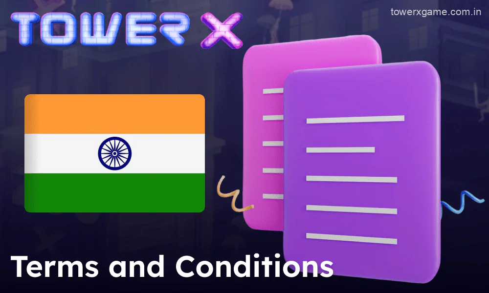 Terms and conditions in Tower X game in India