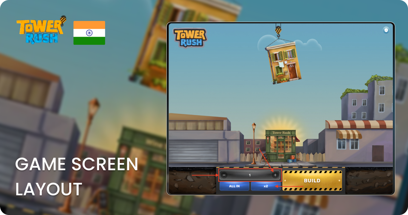Tower Rush Screen Layout